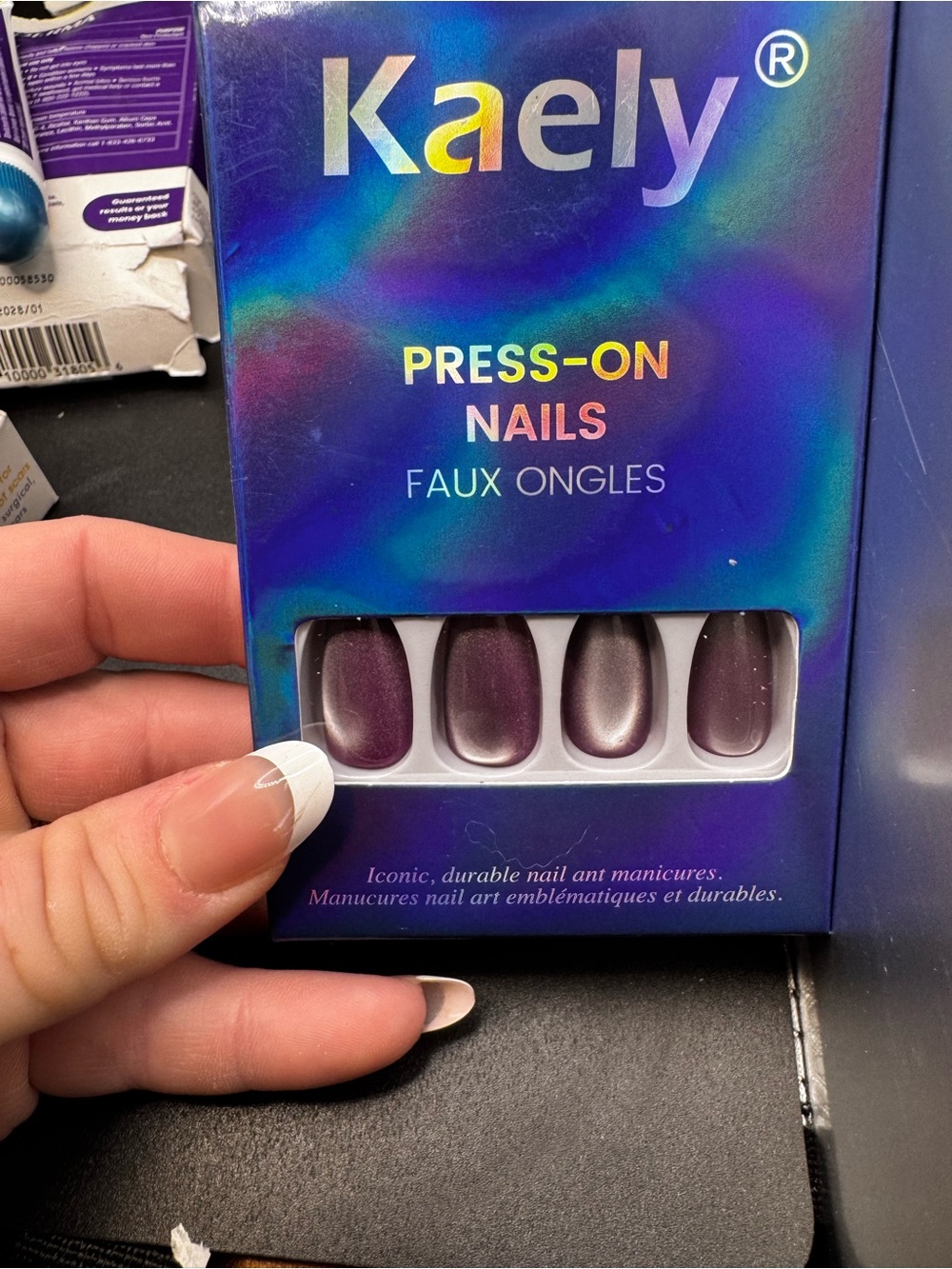 NWT Kaely Press-On Nails in Shimmery Deep Plum Great color & quality